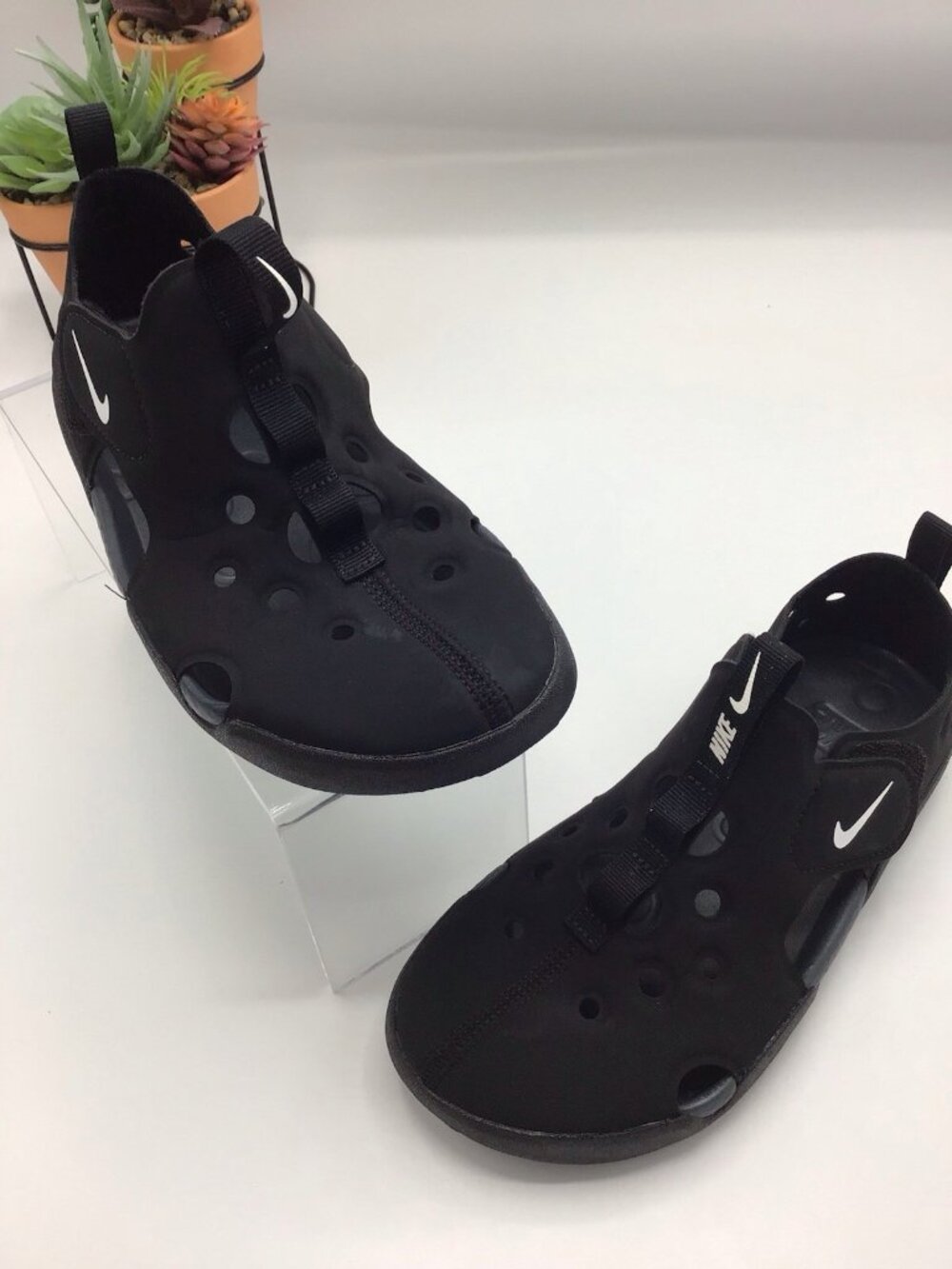 Nike Sunray Protect 4 (TD) Boy's Girl's Size 3y Black Sandals Water Shoes